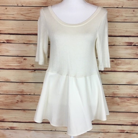 Anthropologie Peplum Short Sleeve Sweater/Blouse - Picture 3 of 7